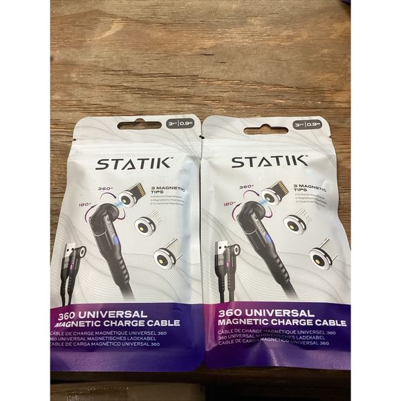 Statik 360 Universal Magnetic charge Cable 2 Pack